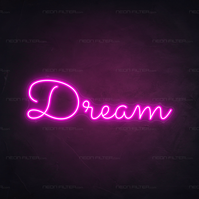 Dream Neon Sign in Love Potion Pink