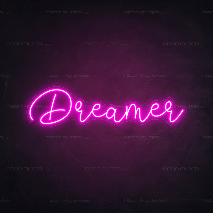 Dreamer Neon Sign in Love Potion Pink