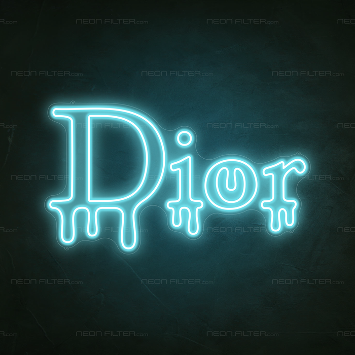 Dripping Dior Neon Sign | Iconic Fashion Neon Signs — Neon Filter Dripping Dior Neon Sign | Iconic Fashion Neon Signs — Neon Filter