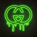 Dripping Gucci Neon Sign in Glow Up Green