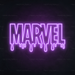 Dripping Marvel Neon Sign in Hopeless Romantic Purple