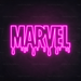 Dripping Marvel Neon Sign in Love Potion Pink