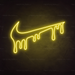 Dripping Tick Neon Sign in Paradise Yellow