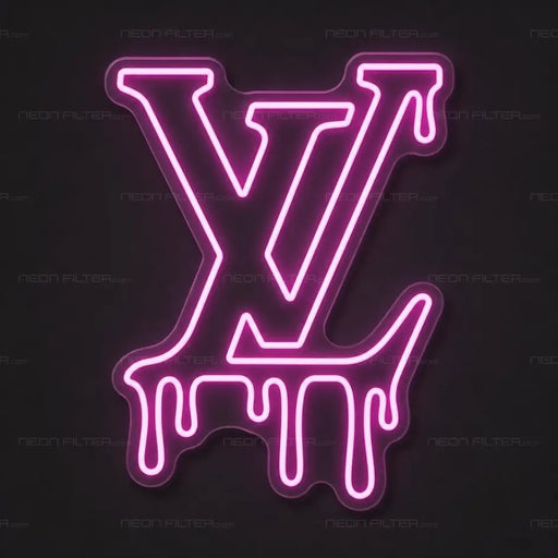 Dripping LV Neon Sign - AI Enabled