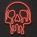 Dripping Skull Neon Sign for TattooStudio Decor - Neon Filter