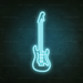 Electric Guitar Neon Sign in Glacier blue