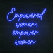 Empowered Women, Empower Women Neon Sign in Santorini Blue