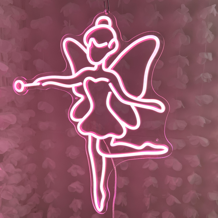 Fairy Neon Light in Pastel Pink