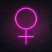 Female Symbol Neon Sign in Love Potion Pink