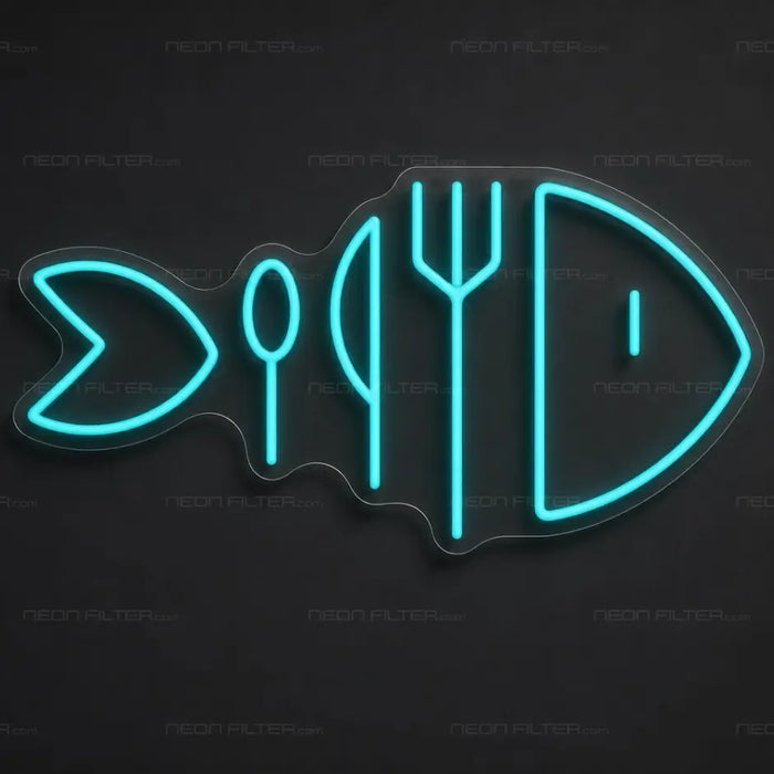 Fish Skeleton Neon Sign for FoodandDrinks Decor - Neon Filter