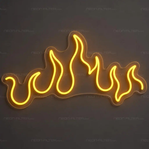Flame Outline Neon Sign for TattooStudio Decor - Neon Filter