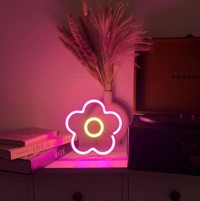 Mini Pink Flower Neon Sign