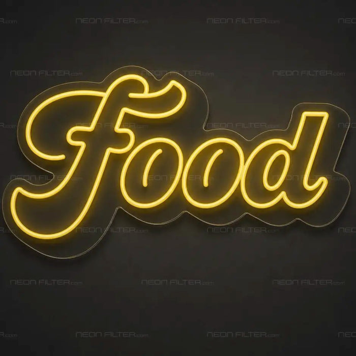 Food Script Neon Sign for FoodandDrinks Decor - Neon Filter