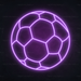 Football Neon Sign in Hopeless Romantic Purple