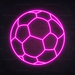 Football Neon Sign in Love Potion Pink