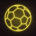 Football Neon Sign in Paradise Yellow