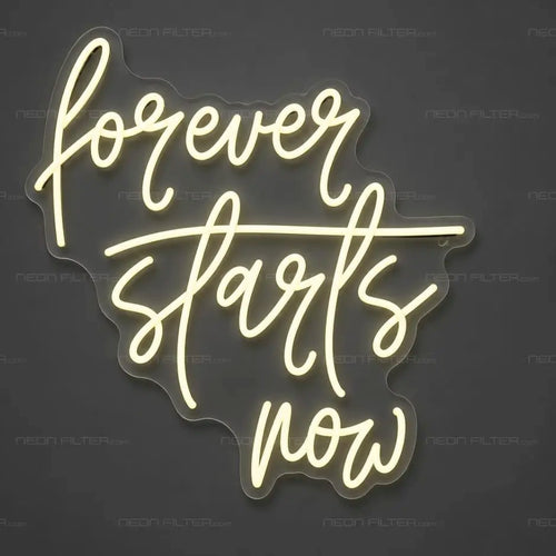 Forever Starts Now Neon Sign for Wedding Decor - Neon Filter