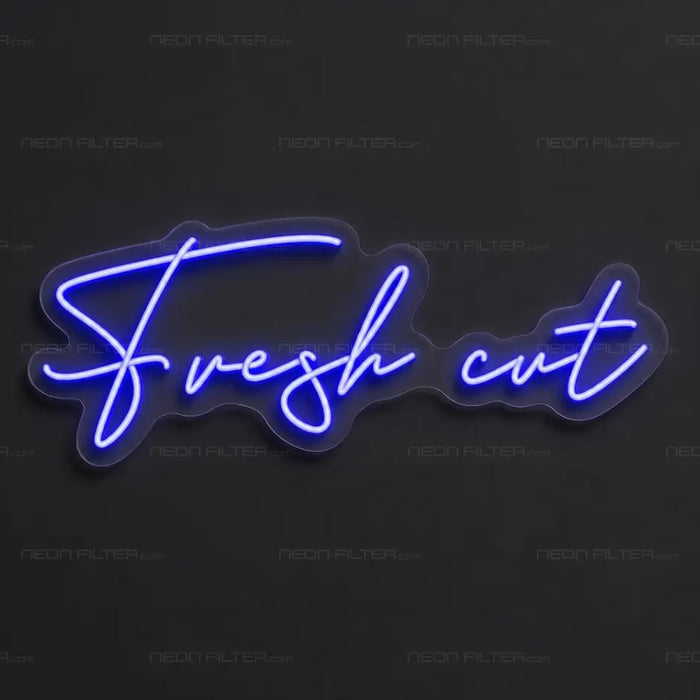 Fresh Cut Script Neon Sign for BarberShop Decor - Neon Filter