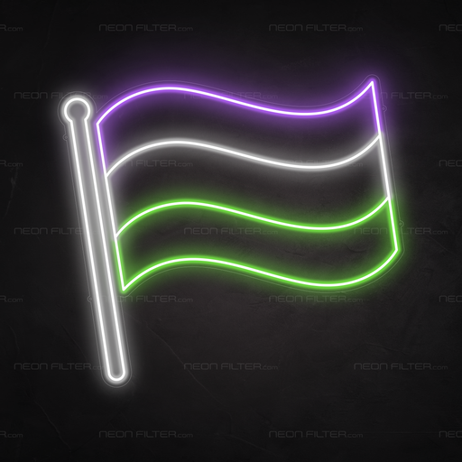 Genderqueer Pride Flag Neon Sign