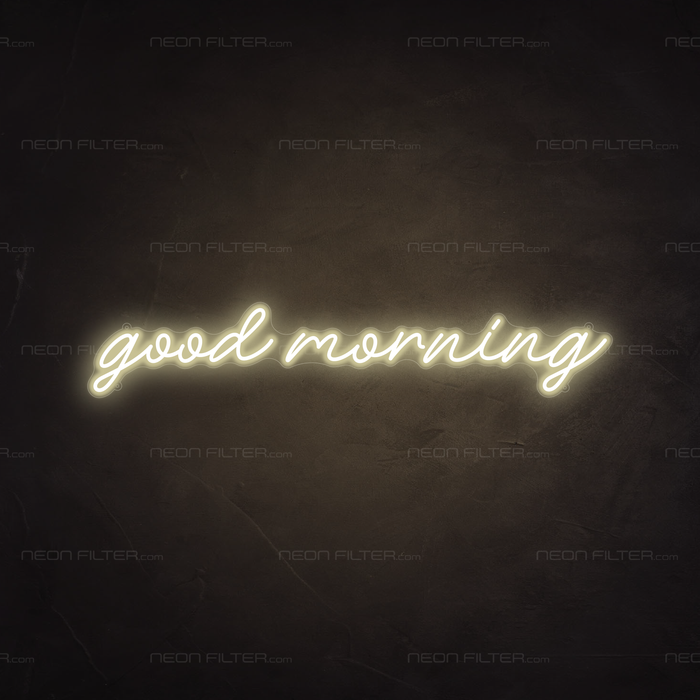 Good Morning Neon Sign in Cosy Warm White