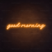 Good Morning Neon Sign in Hey Pumpkin Orange