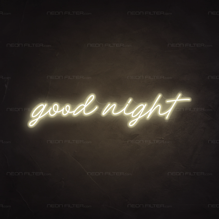 Good Night Neon Sign in Cosy Warm White