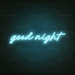 Good Night Neon Sign in Glacier blue