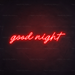 Good Night Neon Sign in Hot Mama Red