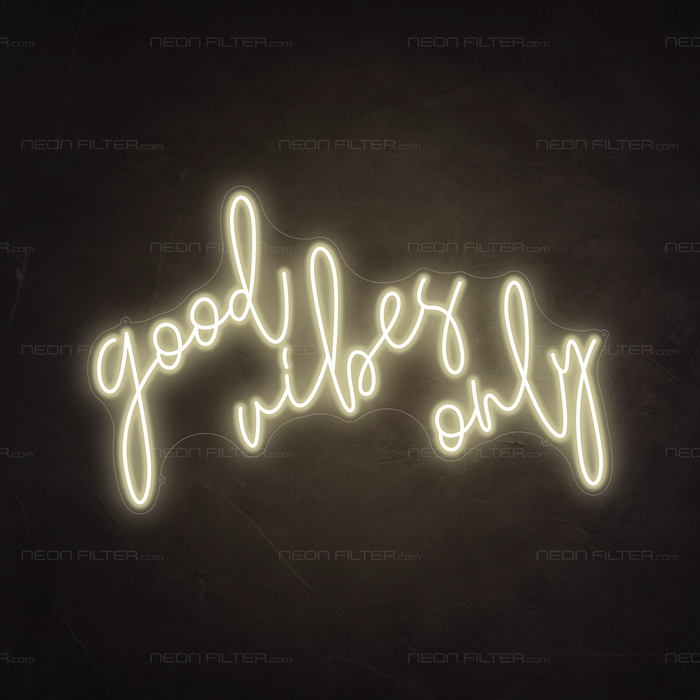 Good Vibes Only Neon Sign in Cosy Warm White