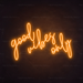 Good Vibes Only Neon Sign in Hey Pumpkin Orange