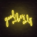 Good Vibes Only Neon Sign in Paradise Yellow