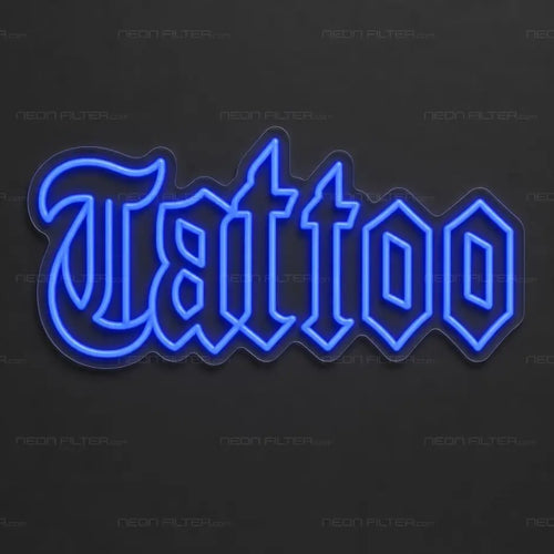 Gothic Tattoo Neon Sign for TattooStudio Decor - Neon Filter