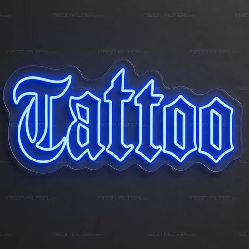 Gothic Tattoo Neon Sign for TattooStudio Decor - Neon Filter