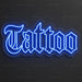 Gothic Tattoo Neon Sign for TattooStudio Decor - Neon Filter