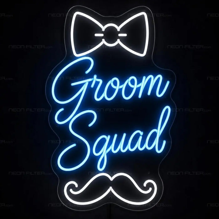 Groom Squad Neon Sign for Wedding Decor - Neon Filter
