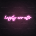 Happily Ever After Neon Sign in Pastel Pink