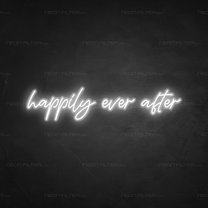 Happily Ever After Neon Sign in Snow White