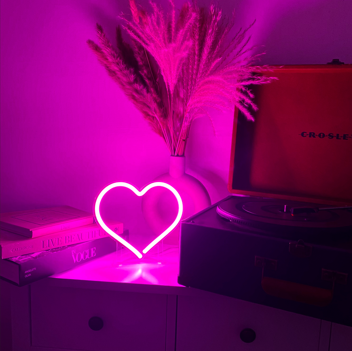 Heart mini neon sign