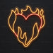 Heart On Fire Emoji Neon Sign