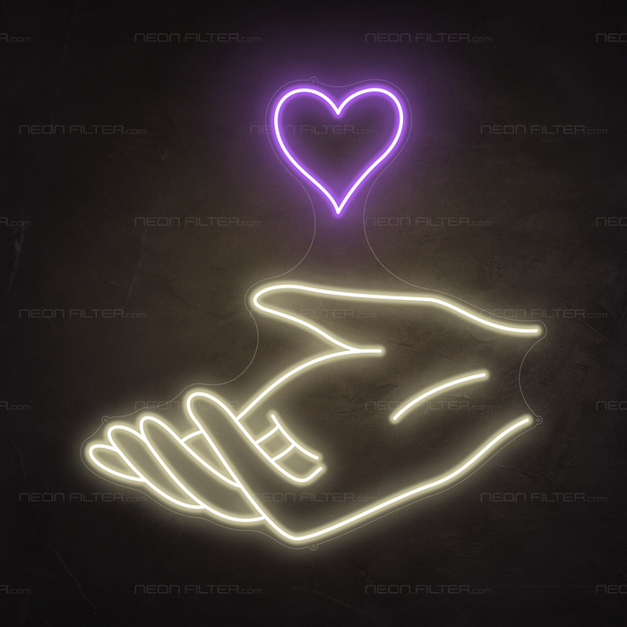 Heart In Your Hands Neon Sign