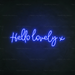 Hello Lovely X Neon Sign in Santorini Blue