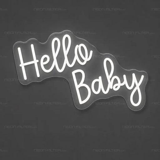 Hello Baby Neon Sign for Baby Shower Decor - Neon Filter