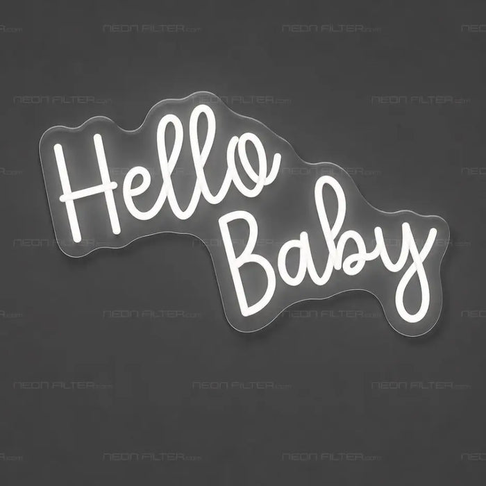 Hello Baby Neon Sign for Baby Shower Decor - Neon Filter