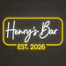 Henry's Bar EST. 2026 Neon Sign for ManCave Decor - Neon Filter