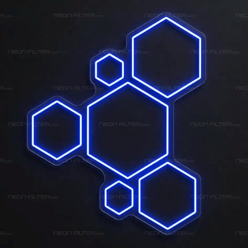Hexagons Neon Sign - AI Enabled