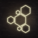 Hexagons Neon Sign in Cosy Warm White