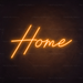 Home Neon Sign in Hey Pumpkin Orange