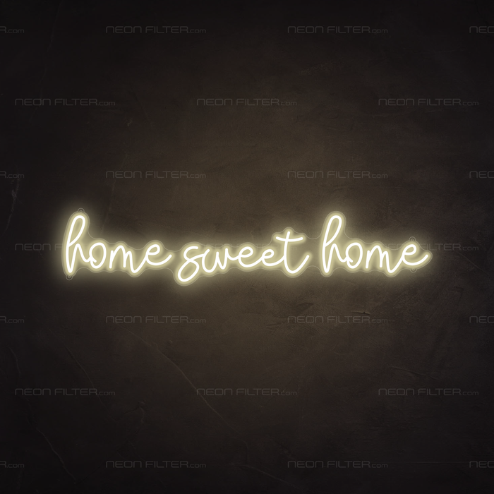 Home Sweet Home Neon Sign in Cosy Warm White