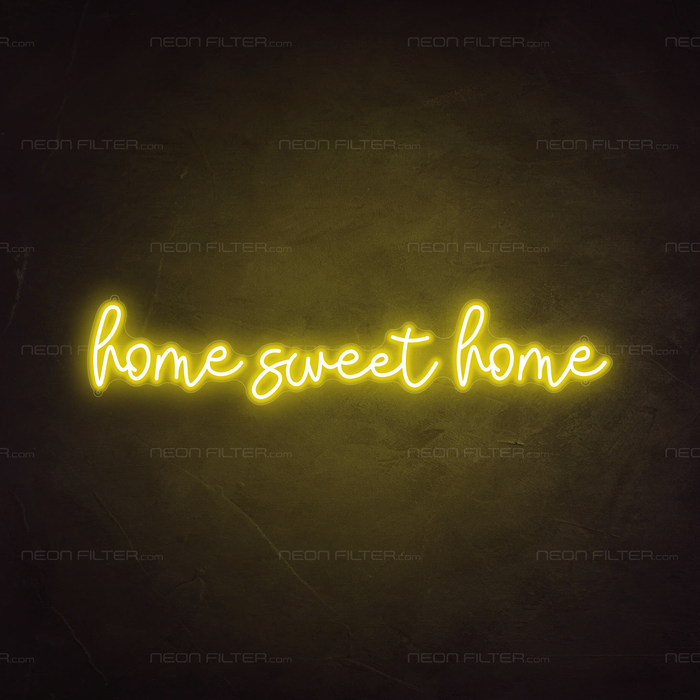 Home Sweet Home Neon Sign in Paradise Yellow