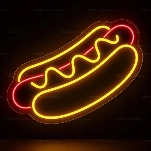 Hot Dog Neon Sign for FoodandDrinks Decor - Neon Filter
